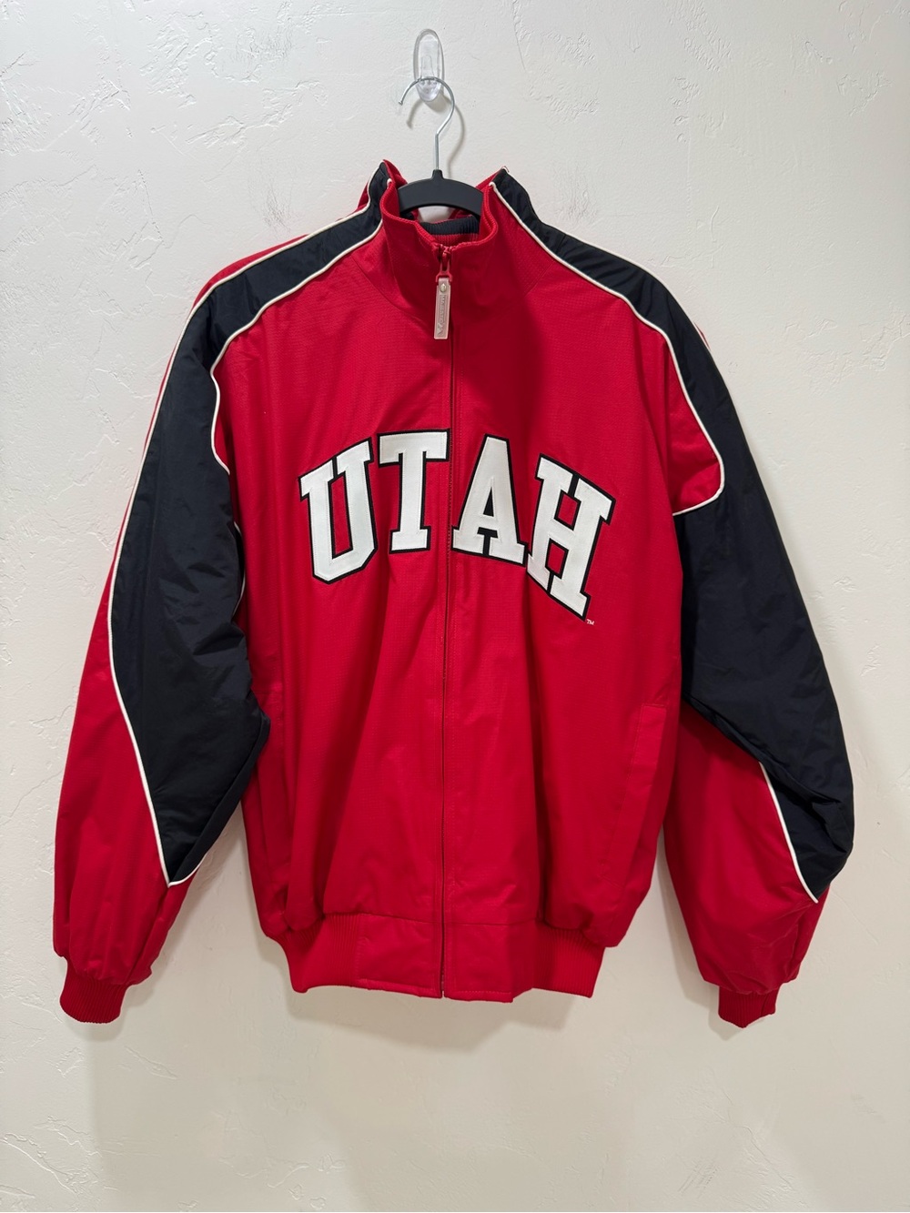 University of Utah Utes Vintage Heavyweight Jacket Coat Medium Red Black Y2K